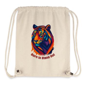 Geometric Pop Art Tiger - Stanley/Stella Recycled Gym Bag - natural - Front