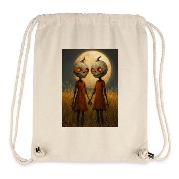 Moonlit Pumpkin Twins - Stanley/Stella Recycled Gym Bag - natural - Front