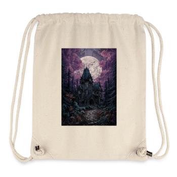 Moonlit Haunting Mansion - Stanley/Stella Recycled Gym Bag - natural - Front