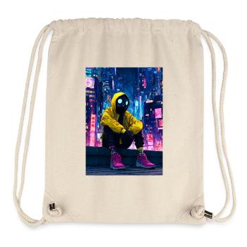 Neon City Cavalier Masqué - Sac à cordon recyclé Stanley/Stella - blanc naturel - Devant