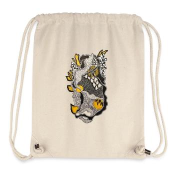 Organic Contrast Pattern Yellow Black - Stanley/Stella Recycled Gym Bag - natural - Front