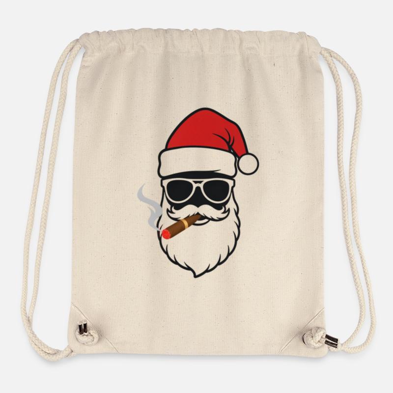 Santa Zigarre Sonnenbrille - Stanley/Stella recycelter Gym Bag - Naturweiß