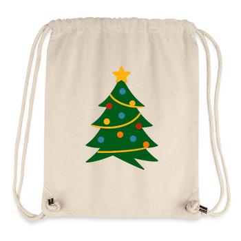Festive tree with garlands - Stanley/Stella Recycled Gym Bag - natural - Front