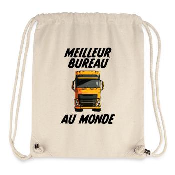 conducteur routier et camionneur - métier route - Sac à cordon recyclé Stanley/Stella - blanc naturel - Devant