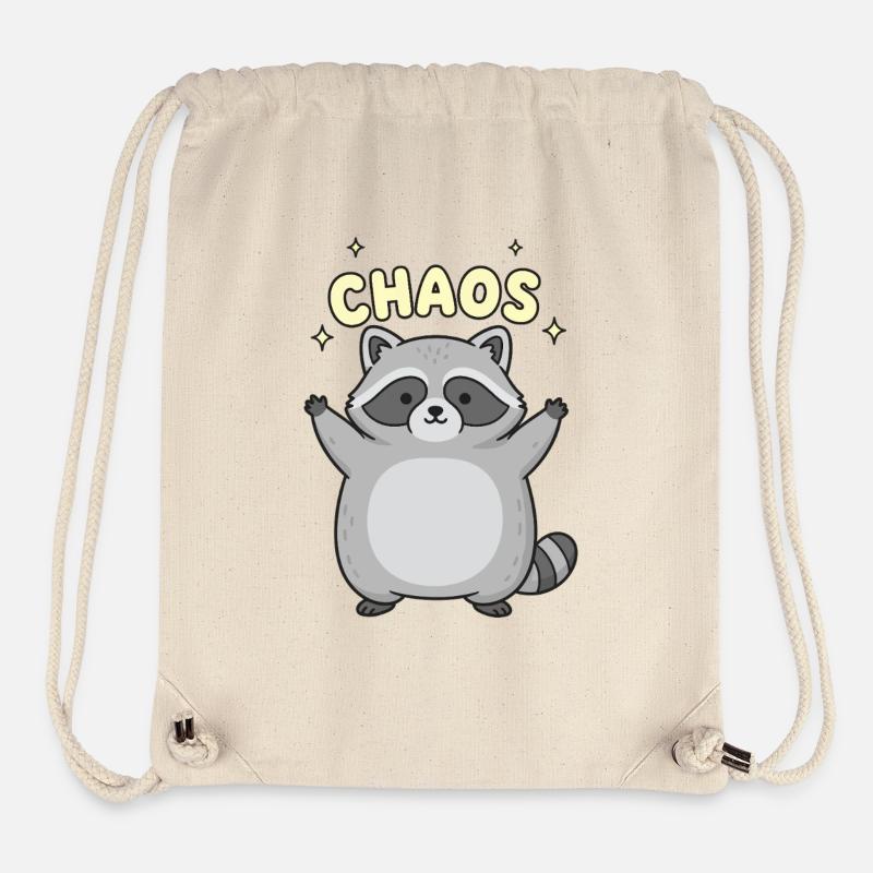 Chaos Waschbär-Jubel - Stanley/Stella recycelter Gym Bag - Naturweiß