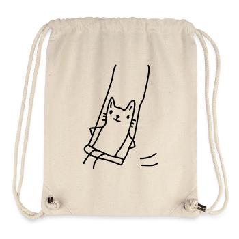 Cat swings - Stanley/Stella Recycled Gym Bag - natural - Front
