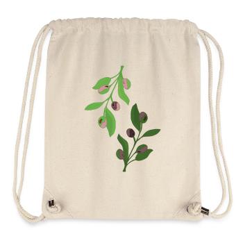 olivenzweige Grün Rosa - Stanley/Stella recycelter Gym Bag - Naturweiß - Vorne
