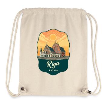 Riga House of the Blackheads Vintage Badge - Stanley/Stella Recycled Gym Bag - natural - Front
