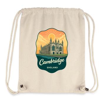 Cambridge Kings College Retro Badge - Stanley/Stella Recycled Gym Bag - natural - Front