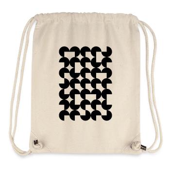 Kreise geometrisches Muster - Stanley/Stella recycelter Gym Bag - Naturweiß - Vorne