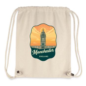 Manchester Town Hall Vintage Sunset Badge - Stanley/Stella Recycled Gym Bag - natural - Front