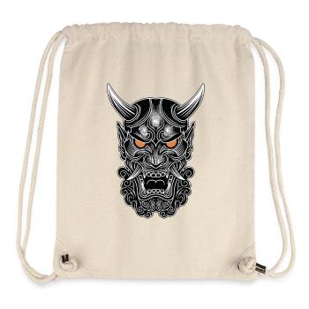 Oni Hannya Totem Japanese Totem Mask Orange Eyes - Stanley/Stella Recycled Gym Bag - natural - Front