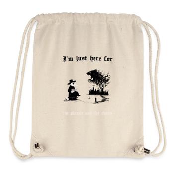 Here for plague and chaos - Stanley/Stella Recycled Gym Bag - natural - Front
