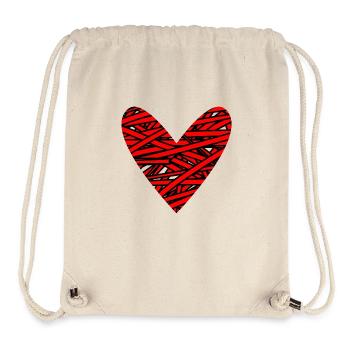 HERZ. HERZ. HEILIGER VALENTIN. LIEBE. LIEBE. WEIHNACHTEN - Stanley/Stella recycelter Gym Bag - Naturweiß - Vorne