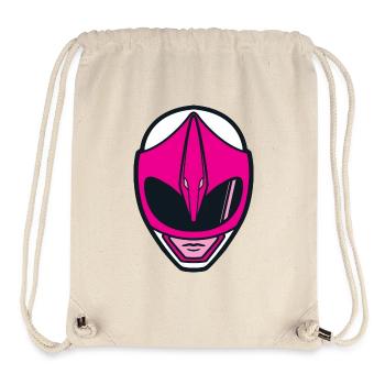Power Rangers Pink Ranger Helmet Costume - Stanley/Stella Recycled Gym Bag - natural - Front