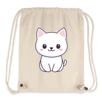Baby cat, kawaii kitten, manga drawing - Stanley/Stella Recycled Gym Bag - natural - Front