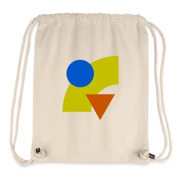 Constellation géométrique des couleurs - Sac à cordon recyclé Stanley/Stella - blanc naturel - Devant