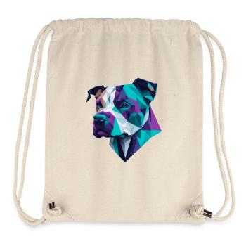 American Staffordshire Terrier - Stanley/Stella recycelter Gym Bag - Naturweiß - Vorne