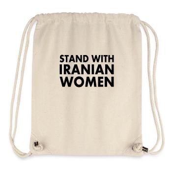 Stand with iranian women - Stanley/Stella recycelter Gym Bag - Naturweiß - Vorne