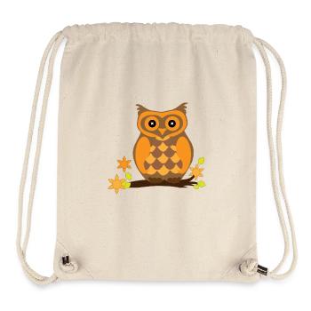Chouette dorée - Sac à cordon recyclé Stanley/Stella - blanc naturel - Devant