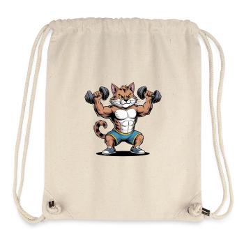 Katzenmuskelkraft Krafttraining - Stanley/Stella recycelter Gym Bag - Naturweiß - Vorne