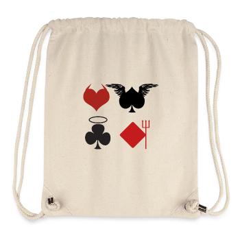 Spielkarten Engel Teufel Poker Geschenk - Stanley/Stella recycelter Gym Bag - Naturweiß - Vorne