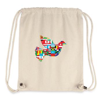 Friedenstaube Länder - Stanley/Stella recycelter Gym Bag - Naturweiß - Vorne