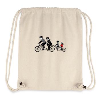 Fahrrad Familie - Stanley/Stella recycelter Gym Bag - Naturweiß - Vorne