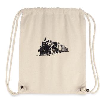 Vintage Train - Stanley/Stella Recycled Gym Bag - natural - Front