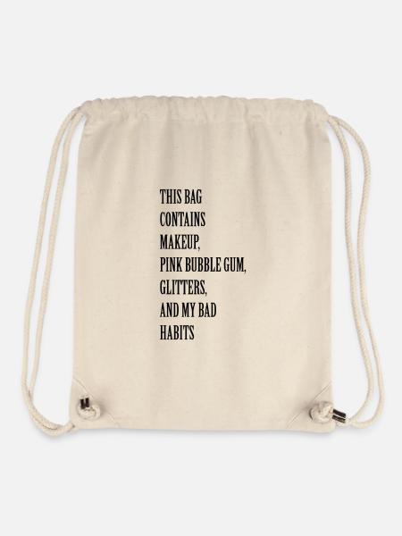 TOTE BAG QUOTES - Stanley/Stella Recycled Gym Bag - natural