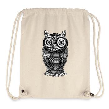 Chouette chouette hibou - Sac à cordon recyclé Stanley/Stella - blanc naturel - Devant