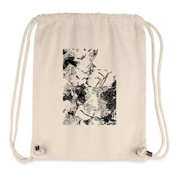 Abstraktes Bild / Linie / schwarz / Muster - Stanley/Stella recycelter Gym Bag - Naturweiß - Vorne