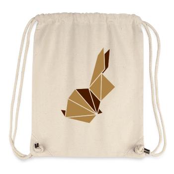 Origami: Häschen - Stanley/Stella recycelter Gym Bag - Naturweiß - Vorne