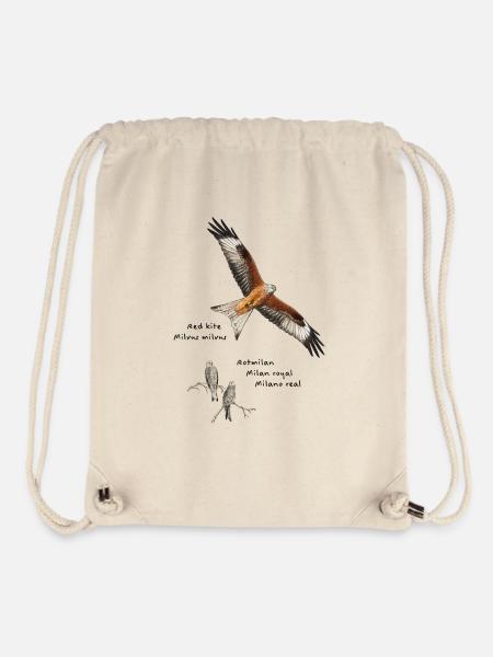 Rotmilan - Stanley/Stella recycelter Gym Bag - Naturweiß