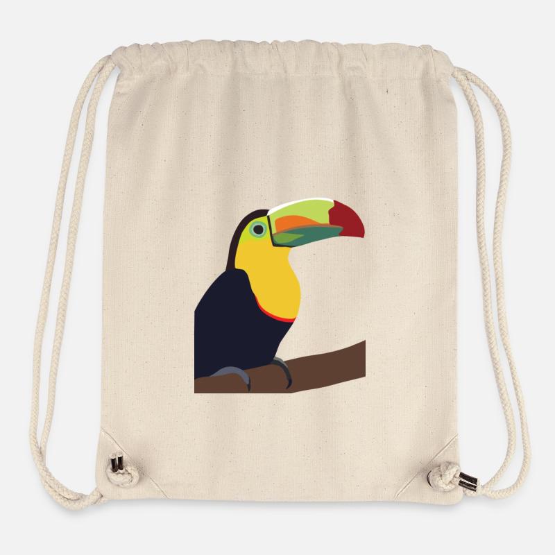 Timmy, le Toucan - Sac à cordon recyclé Stanley/Stella - blanc naturel