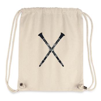 Clarinets Forming an X - Stanley/Stella Recycled Gym Bag - natural - Front