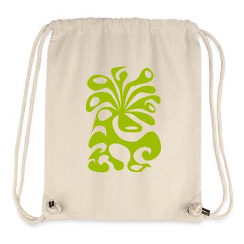 psychedelic BLOSSOM space green peacock 60s planet - Stanley/Stella Recycled Gym Bag - natural - Front
