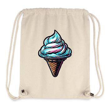 Eiscreme / Sorbet / Gelato / Sommer / Sonne - Stanley/Stella recycelter Gym Bag - Naturweiß - Vorne