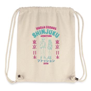 World Famous Shinjuku shopping district - Stanley/Stella Recycled Gym Bag - natural - Front