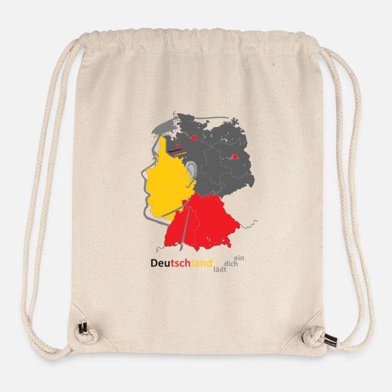 Deutschland Landkarte mit Farbblock - Stanley/Stella recycelter Gym Bag - Naturweiß