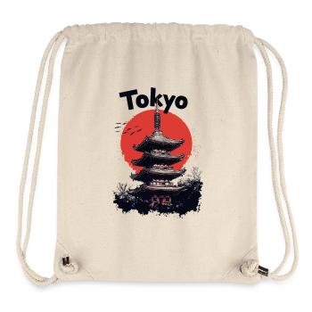 Tokyo Japan Pagoda City Skyline Sun Mountain - Stanley/Stella Recycled Gym Bag - natural - Front