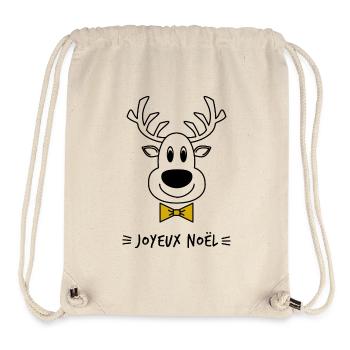 CHRISTMAS. MERRY CHRISTMAS. MERRY CHRISTMAS. NEW YEAR’S DAY - Stanley/Stella Recycled Gym Bag - natural - Front