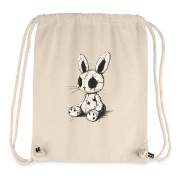 Lapin effrayant - Sac à cordon recyclé Stanley/Stella - blanc naturel - Devant