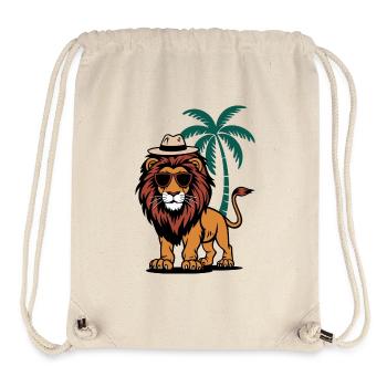 Tropical Lion - Sac à cordon recyclé Stanley/Stella - blanc naturel - Devant