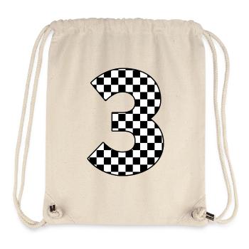 Number 3 plaid - Stanley/Stella Recycled Gym Bag - natural - Front