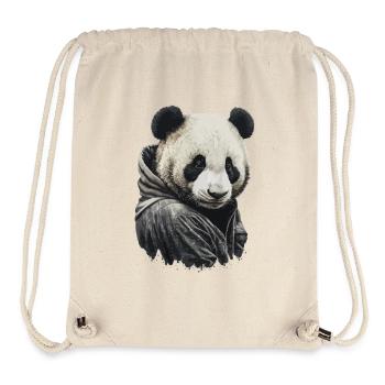 Hoodie Panda - Stanley/Stella recycelter Gym Bag - Naturweiß - Vorne