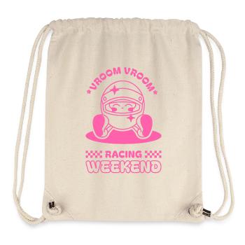 Racing Weekend - Vroom Vroom (pinke Edition) - Stanley/Stella recycelter Gym Bag - Naturweiß - Vorne