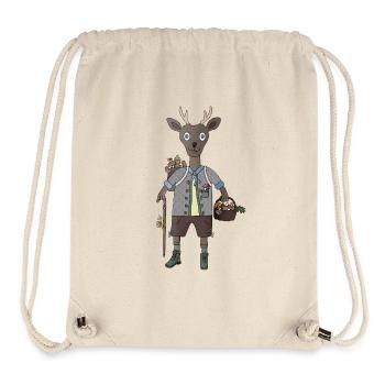 Forest magic with deer and mushroom - Stanley/Stella Recycled Gym Bag - natural - Front