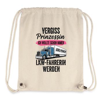 LKW-Fahrerin: Vergiss Prinzessin - Stanley/Stella recycelter Gym Bag - Naturweiß - Vorne