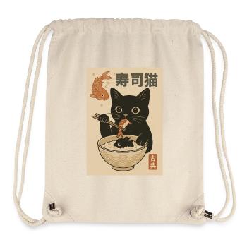 Cat sushi japanese style - Stanley/Stella Recycled Gym Bag - natural - Front